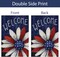 4th of July Garden Flag 12x18 Inch Double Sided, Vertical Burlap Patriotic Daisy Memorial Day Independence Day Welcome Flag Yard Outdoor Decoration